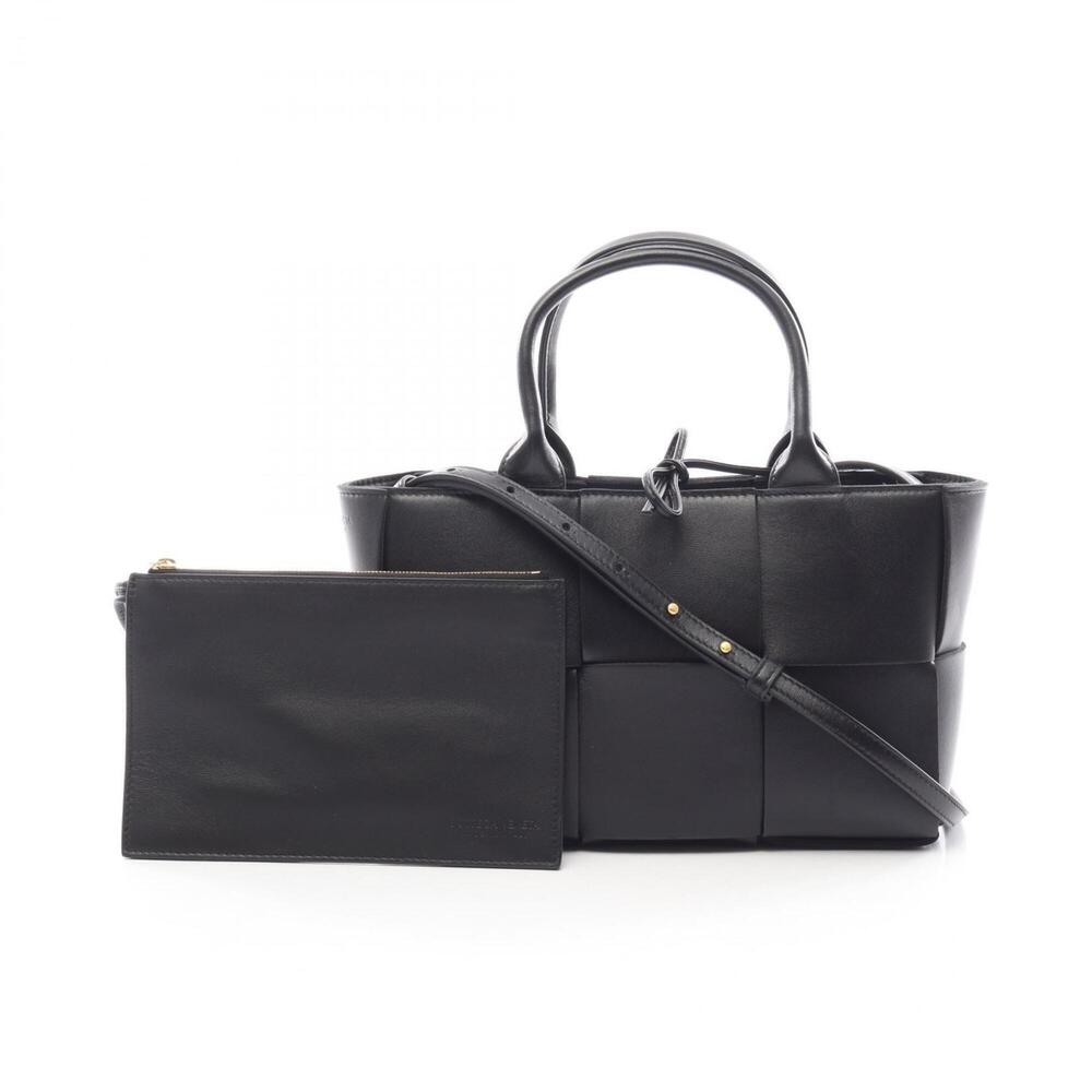 Bottega Veneta Mini Arco 2-Way Tote Bag/Handbag, Leather, Women's, Black